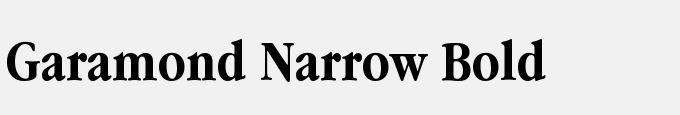 Garamond Narrow Bold